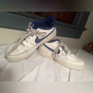 Nike Navy Blue, White, and Red Airforce (Size 8.5 W or 7 Y)